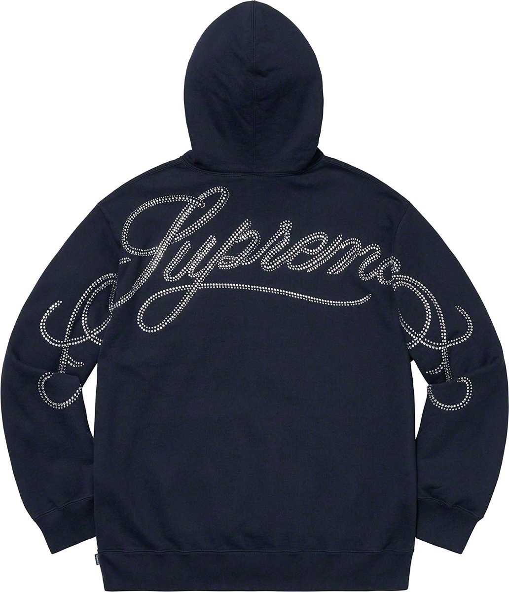 Rhinestone Script Hooded Sweatshirt view 7